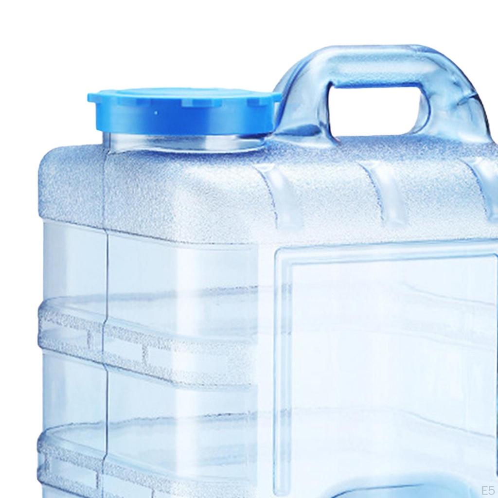 Camping Water Container Bucket Leakproof with Hole On Lid Empty Portable Bottle Jug for