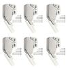 Push to Open Cabinet Door Damper Touch Latch Catch Hardware for Cabinet Door Soft Close 35x28mm White Metal Alloy