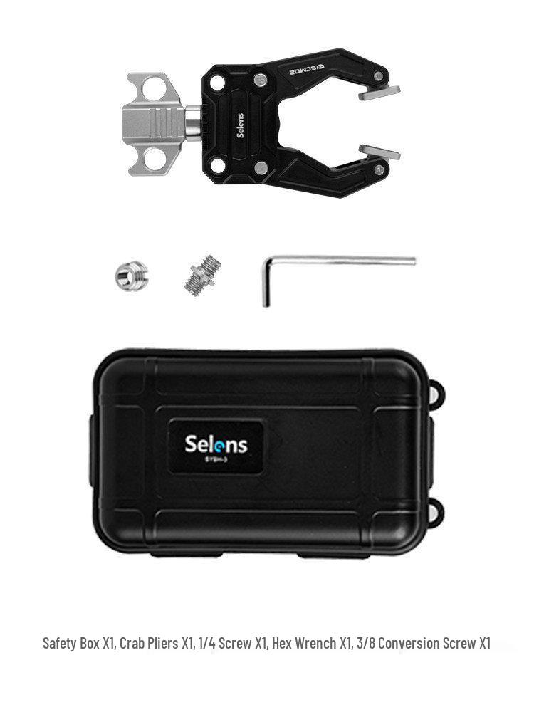 

Selens Photography Multi-functional Crab Claw Clamp: Aluminum Alloy Tripod Head C-Type.