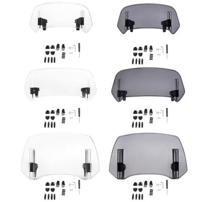 Déflecteur d'extension de pare-brise pliable pour moto, angle réglable, installation sans outil adapté pour une conduite confortable