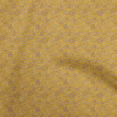 Tecido de algodão Flex mostarda escuro Dot Craft Projects Tecido de decoração impresso por jarda 40 polegadas