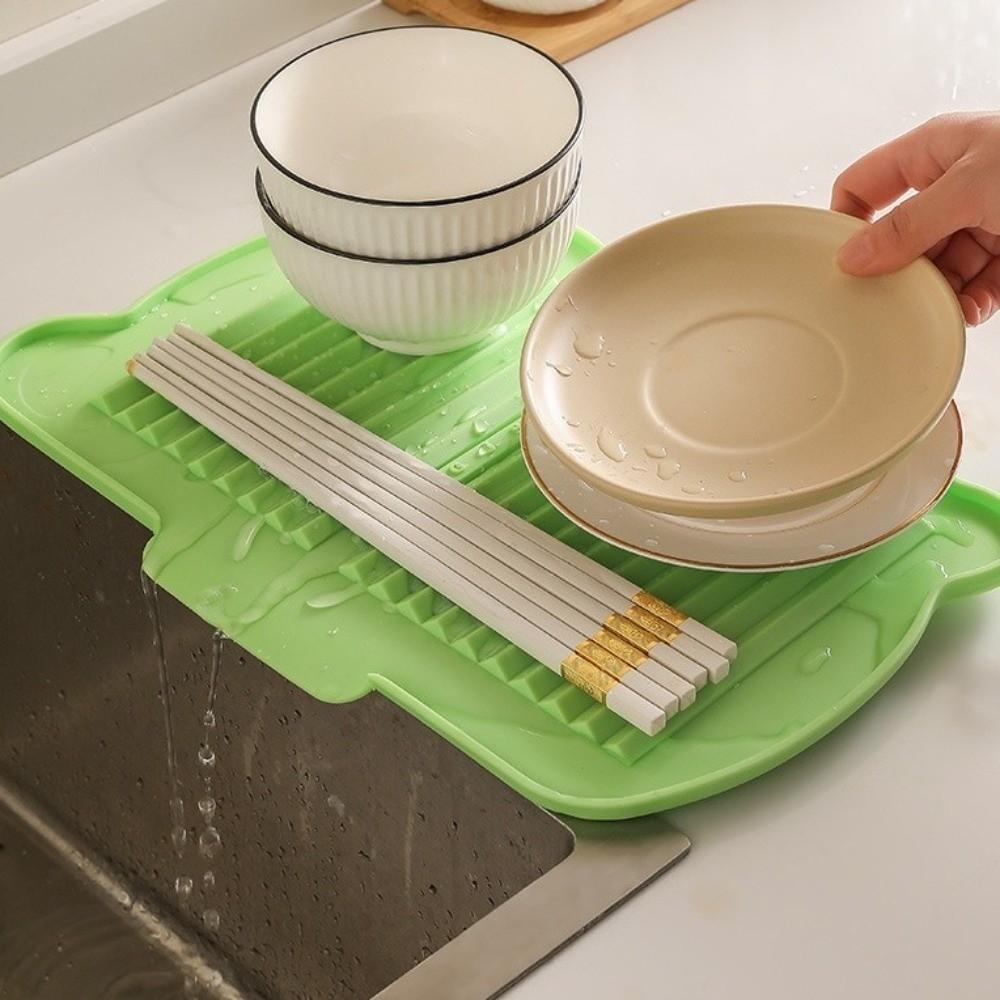 Draining Design Dish Drying Mat Non-Slip Base Heat Resistant Trivet  Kitchen Use