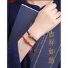 Peachwood Zodiac Red Rope Bracelet Men's Lucky Beads Woven Hand Strap Girls Kids Natural Cinnabar Bracelet Snake