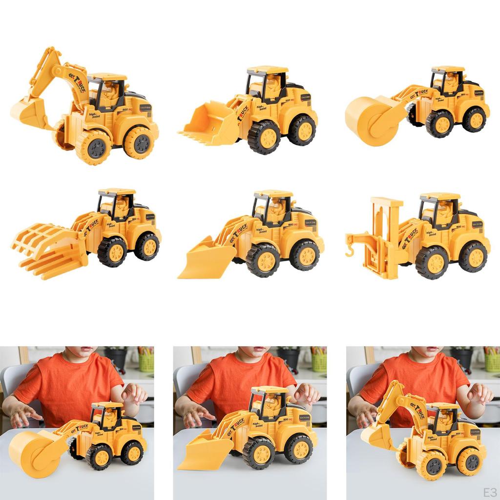 Carrier Vehicle Toy, Diecast Engineering Vehicle, Kids Compact S, Cartoon Construction Vehicles for