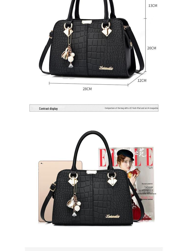 Nouveau Sac à Main Mode Style Coréen 2025: Sac bandoulière simple pour femmes d'âge mûr