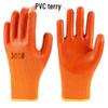 Fleece-Lined Winter Work Gloves with Embossed Terry Cloth and Foam Grip
