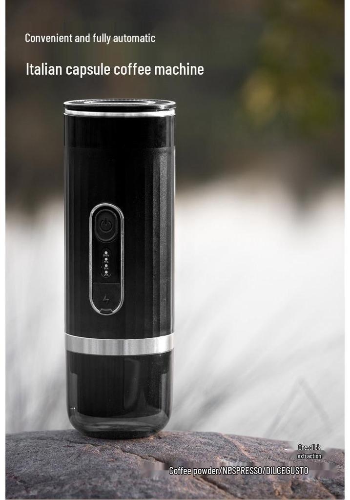 Wireless Portable Capsule Coffee Maker for Home, Car, or Outdoors