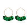 Sequin Flower Colorful Earrings In Alloy For Trendy And Creative Style