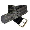 A New Punk Style Wide-waist Belt with Riveted Air Holes and Hollowed-out Designs, Featuring A Hip-hop Style of The European and American Hot Girls