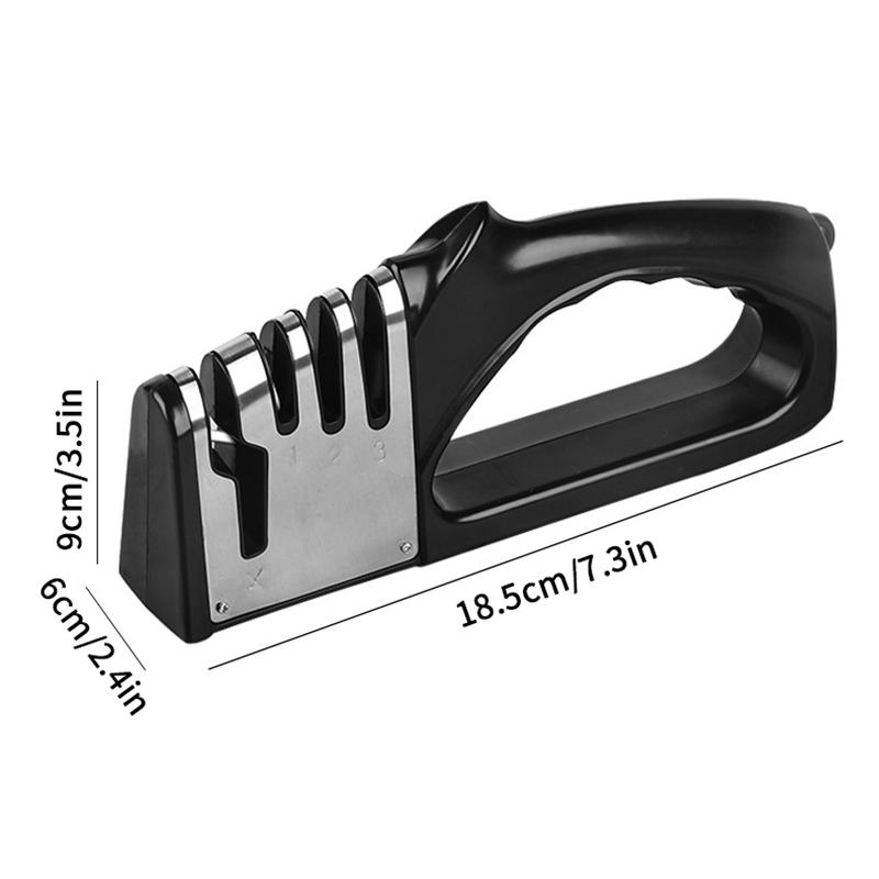 Ořezávače nožů, 4 v 1 Profesionální kuchařské kuchyňské doplňky na nože, Nástroj na ostření kuchyňských čepelí a nůžek