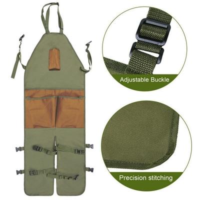 Tablier de jardin à poches multiples Protection réglable des jambes Résistant à la saleté Tablier agricole en tissu Oxford Résistant à l'usure