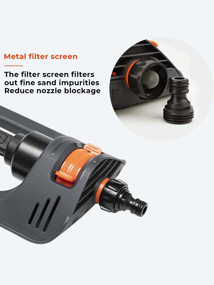 Oscillating Sprinkler Indestructible Rustproof Automatic Swing Irrigation Sprinkler 4 Modes for Large Lawn Yard and Garden Gass