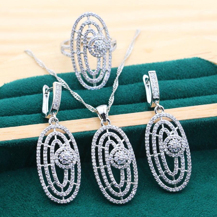 

Ювелирные изделия Европейский и N Light Роскошный Цирконий Браслет Серьги Регулируемое Кольцо Дамский Комплект Ювелирных Изделий