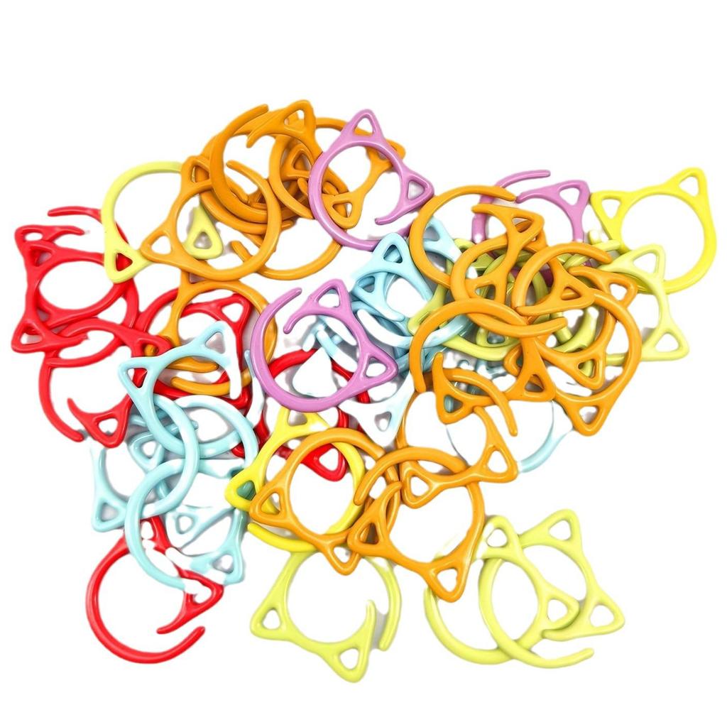 Colorful Cat Ear Metal Stitch Marker for Knitting & Crochet