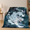 Tiger, Tier Wildnis Cartoon Flanelldecke Weiche Warme Überwurfdecke für Schlafzimmer Wohnzimmer Bett Reise Camping Picknick Geschenk
