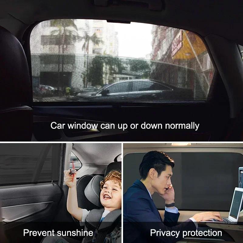 Universal Car Sunshade SUV UV Protection Anti-Mosquito Side Window Curtain - Blackout Film for Privacy & Heat Reduction