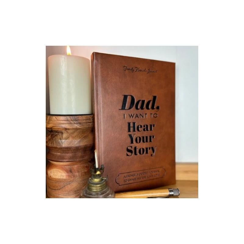 Vintage Inspired Dad I Want To Hear Your Story Heirloom Notebook Perfect For Keepsakes