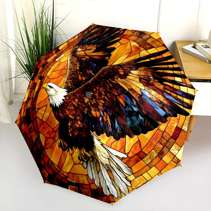 Colorful Animals Pattern, Automatic Folding Umbrella, Portable and Foldable Design, 8 Ribs, a Christmas or Birthday Gift.