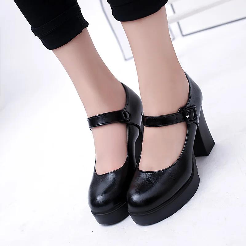 Women's Shoes 2025 outdoor Mary Janes Women's High Heels Fashion Buckle Strap Dress Pumps Women Hot Sale Round Toe Heels Women