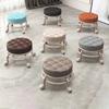 Universelles kleines Hocker mit Rädern 360° drehbar Kinder Rollhocker Niedriger Hocker Haushalt Gehhocker Runder Stuhl Schuhwechsel Mehrzweckhocker
