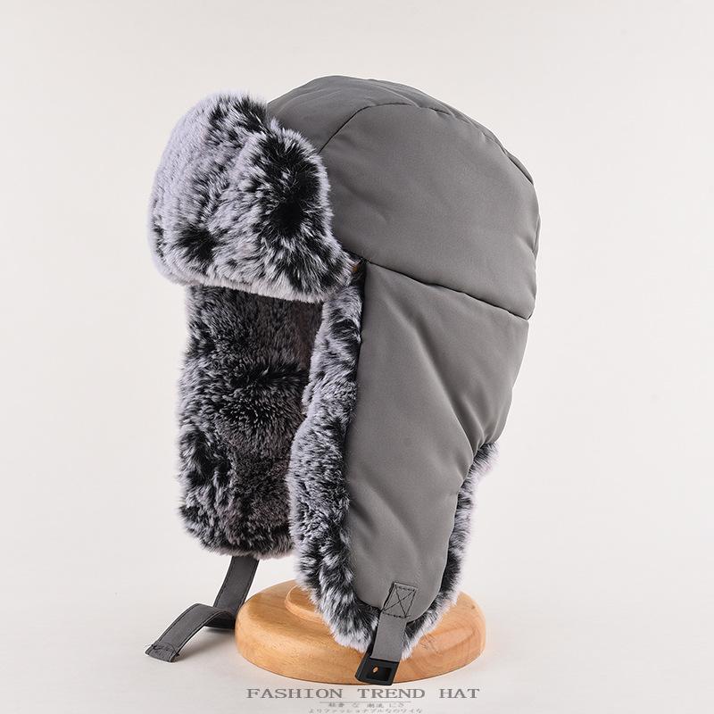 Imitation Fur Mink Hair Hat Female Fall and Winter Plush Fisherman Hat Khaki Senior Show Face Small Warm Ear Protection Lei Feng Hat