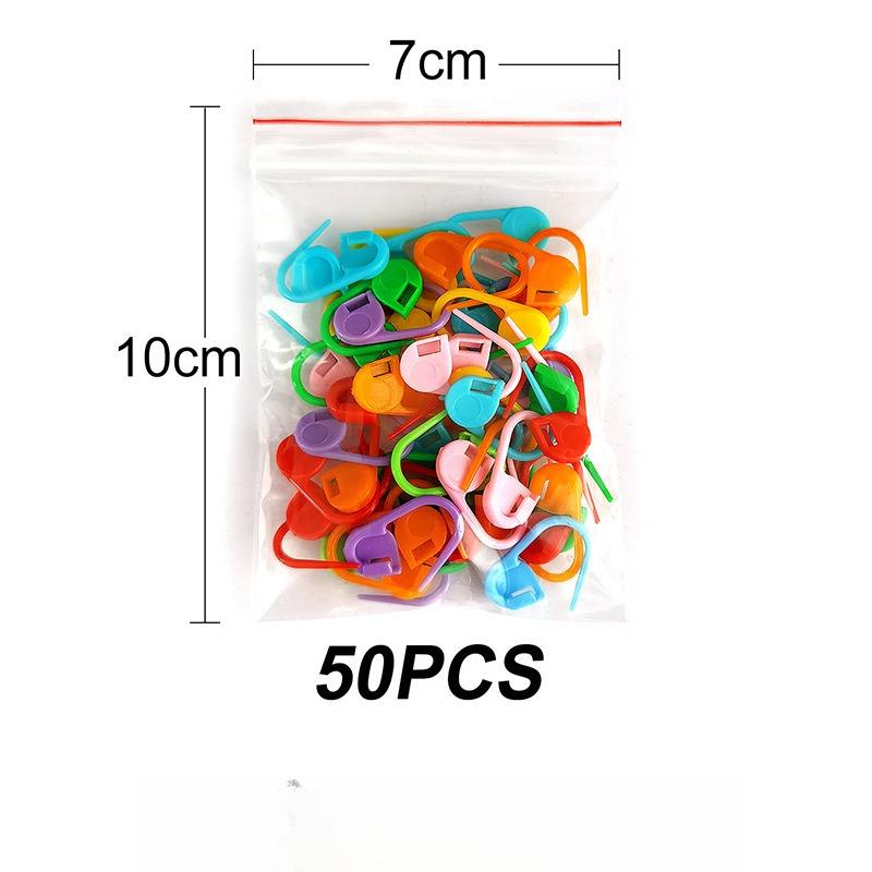 50PCS Mix Color Knitting Tools Locking Stitch Markers Crochet Latch Marker Pin