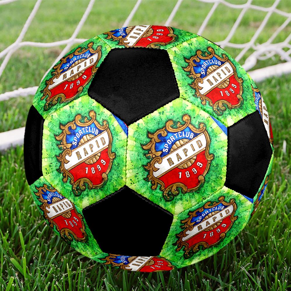 SIZE 5 Rapid Vienna Soccer Ball Colorful All Ages Machine Stitched PVC Competition Ready Durable High-Bounce