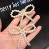 Y2k Butterfly Hair Clip Korean Bangs Hairclip Pearl Bowknots Hairpins  For Women Girls