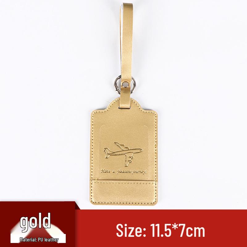 PU Leather Flip-Style Luggage Tag: Anti-Lost Suitcase ID for Checked & Carry-on Bags