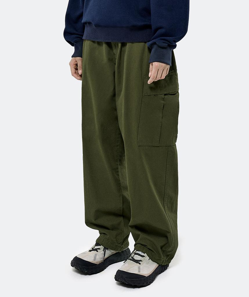 Peullukeu Wide Ripstop Cargo Pants Khaki Fpt113