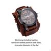 Men Wrist Watch Cuff Trendy Leather Bracelet Male Wristwatch for Boyfriend Birthday