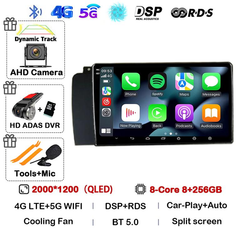 Android 14 Carplay Auto Car Radio For Volvo XC70 V70 S60 2004-2009 GPS Multimedia Video Player Navigation Stereo WIFI+4G Audio