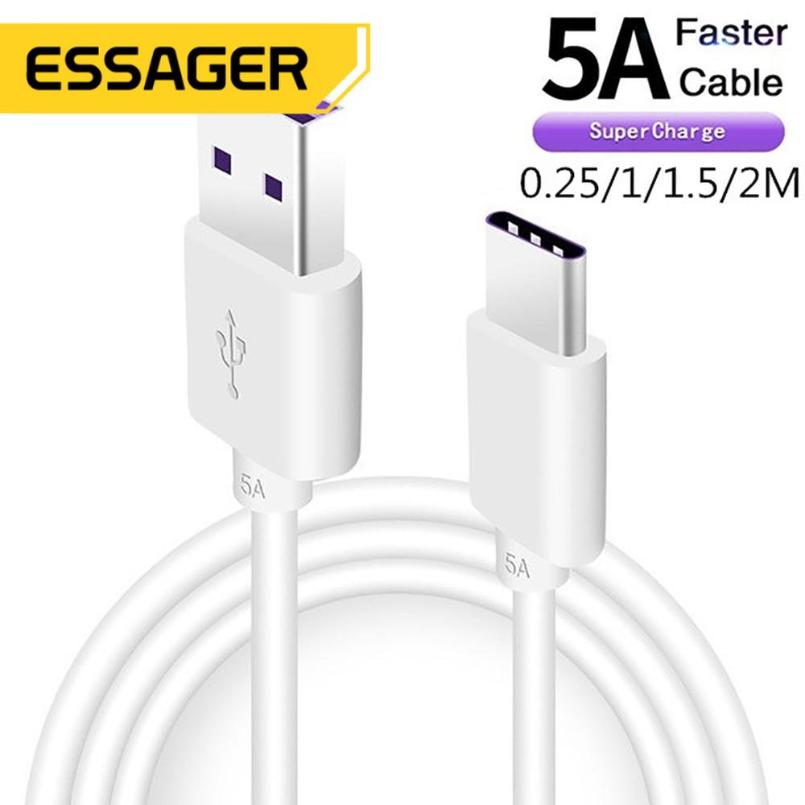 

USB-кабель USB C для быстрой зарядки 5A для Huawei Mate 20, Samsung S20 S9 S8, быстрое зарядное устройство USB 5A, USB-кабель типа C