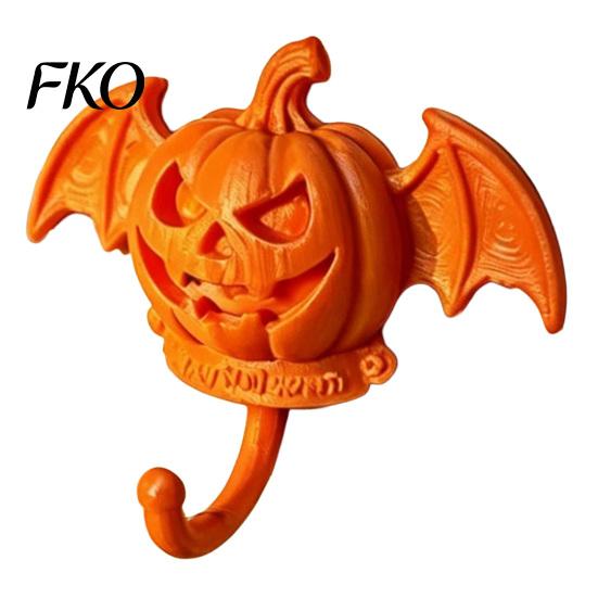 Pumpkin Face Hook Devil Bat Wall Hook, Halloween No-Drill Adhesive for Keys Small Pendant Hanger Bags, Strong Sticky Damage-Free