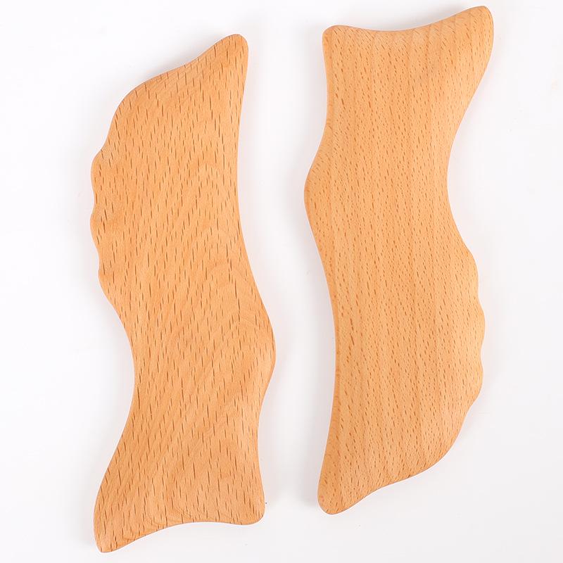 Multi-Functional Beech Wood Gua Sha Board: Wooden Massage Tool for Neck & Shoulder Relief