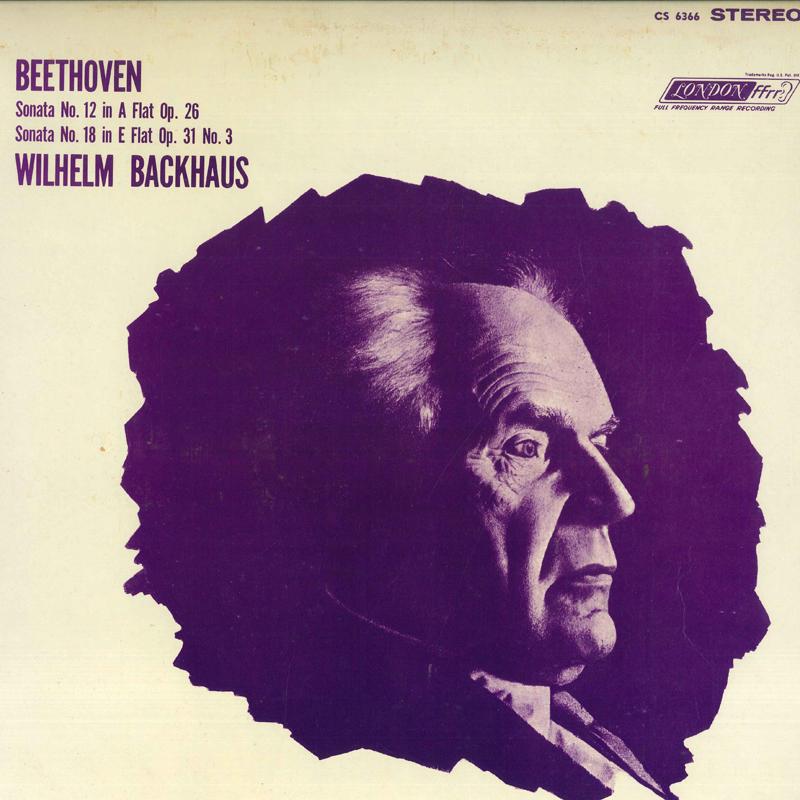 

LP Record WILHELM BACKHAUS LUDWIG VAN BEETHO Sonatas 12 18 CS6366 LONDON 1963 US Classical Used