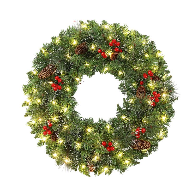 LED Christmas Wreath: Illuminated Door and Window Decoration