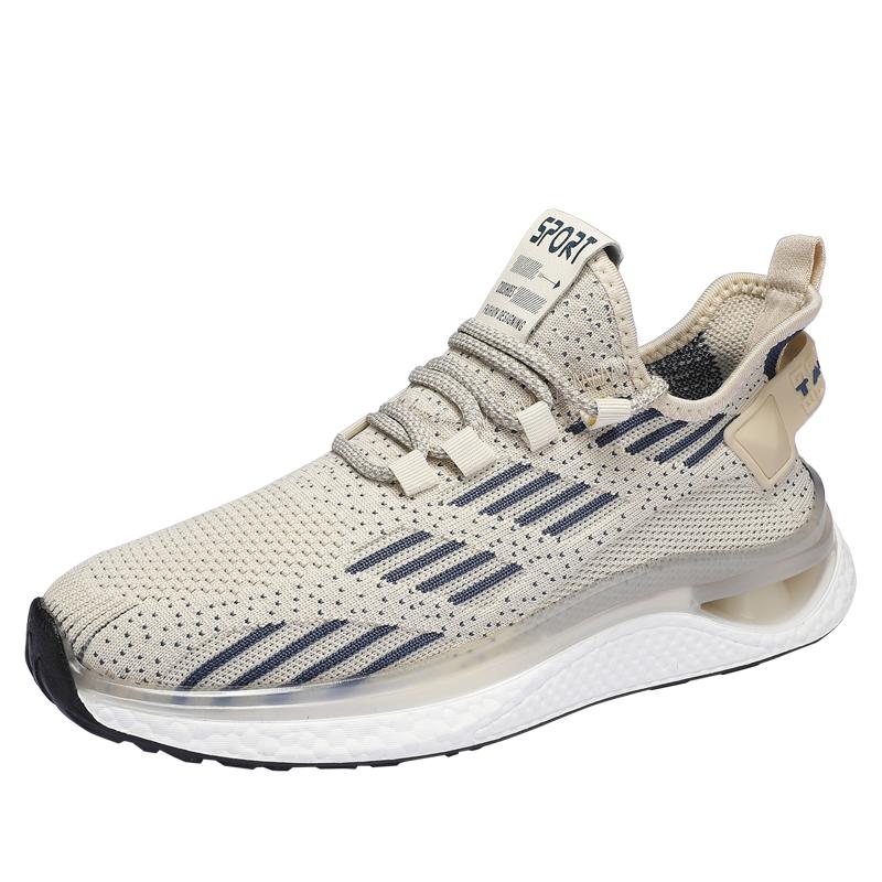 

Мужская спортивная обувь, новый классический стиль, теннисные туфли на шнуровке, высокое качество, удобные, дышащие, нескользящие, прочные, мужская повседневная обувь 39 бежевый