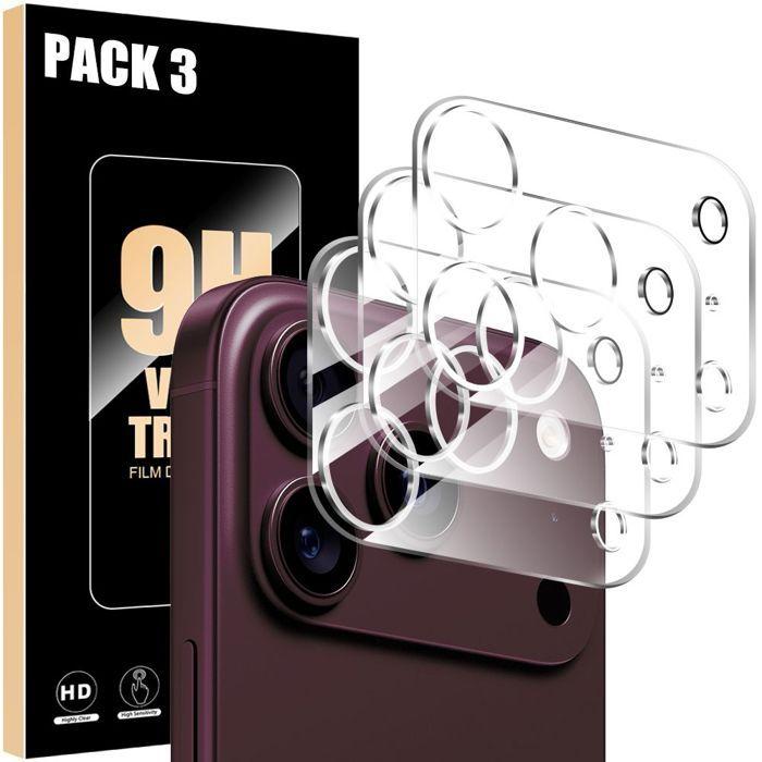3x Verre Trempé Caméra Arrière pour iPhone 18 Pro Max, Protection Antichoc Rigide 9H