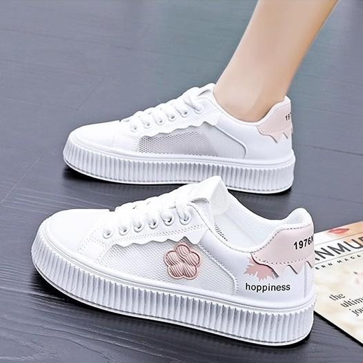 

Little white shoes women s 2025 summer new ins versatile and lightweight sports and leisure women s shoes thick baseplate shoes spring and autumn 40 розовый