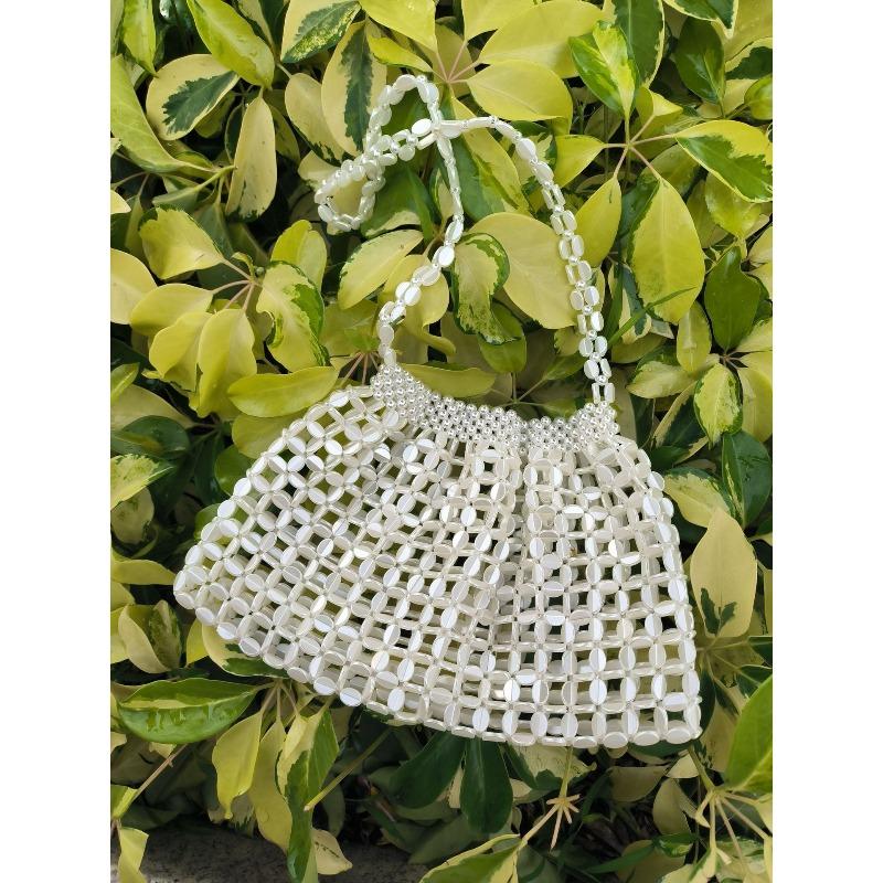 Design Sense Hand-beaded Braided Handbag Summer Underarm Shoulder Bag