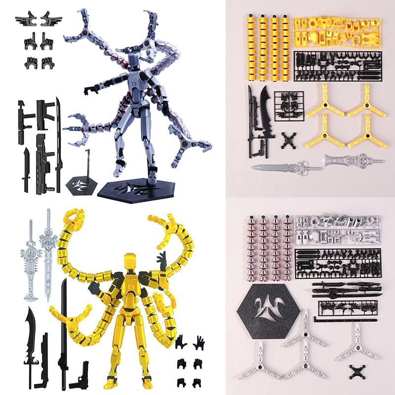 1 Set Actionfigur Doctor Octopus Montagezubehör 3D-gedrucktes mehrgelenkiges bewegliches Robotermodell Geschenk