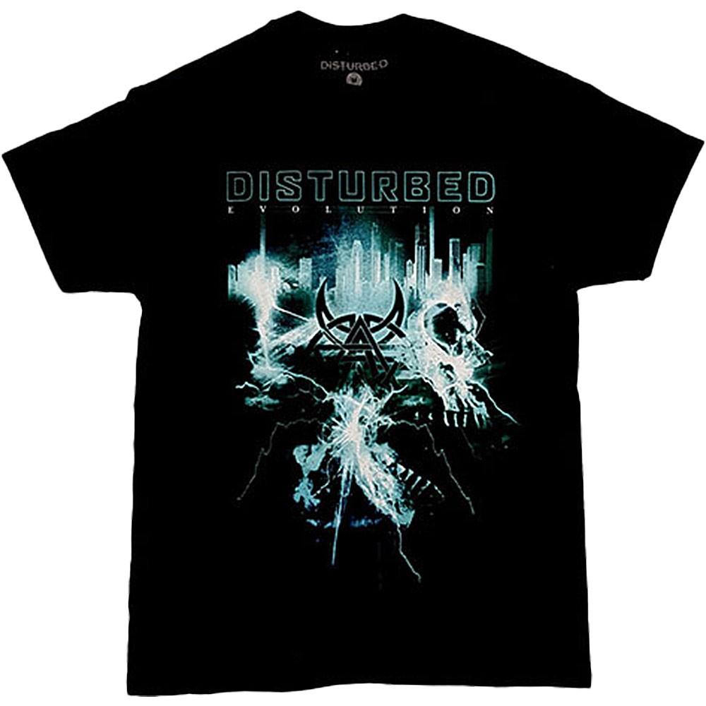 Men's Disturbed Apocalypse Date Back T-shirt  Black