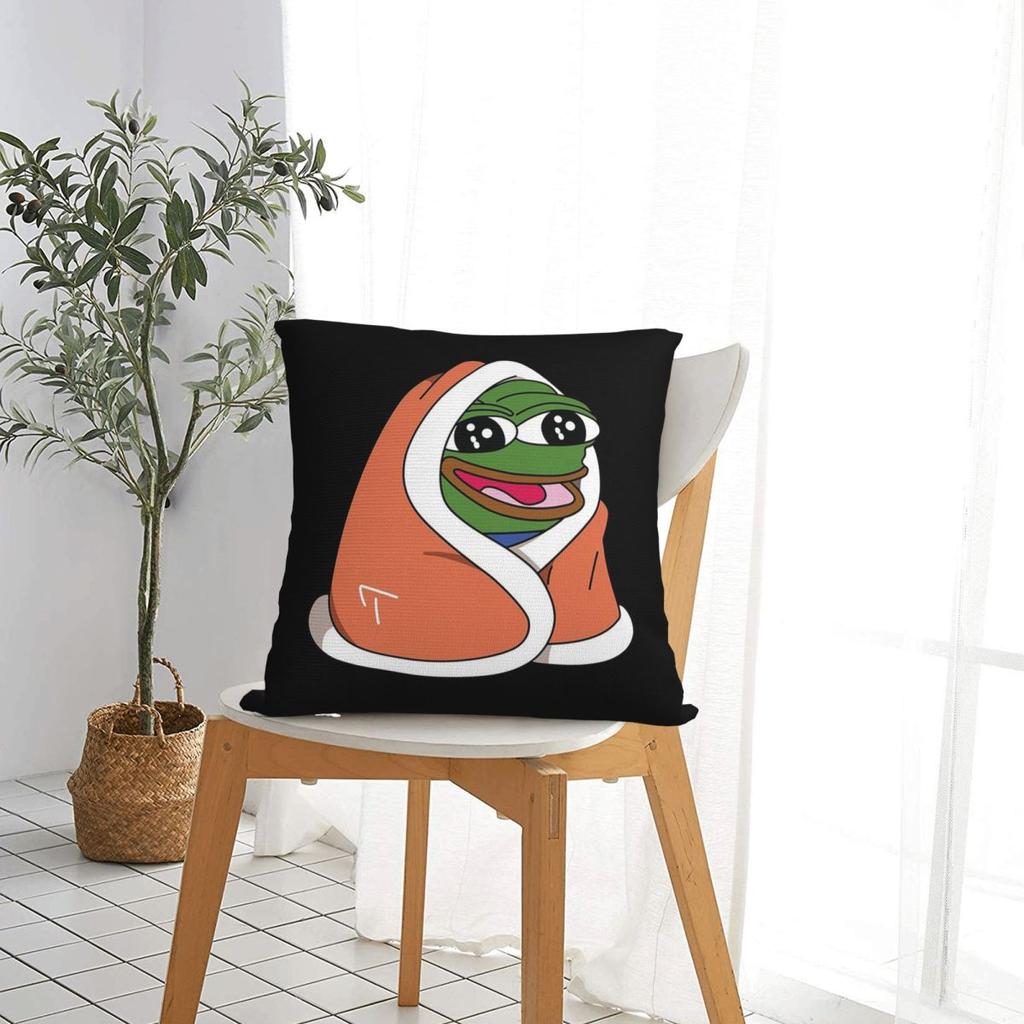 Sad Frog Pepe Square Pillowcase Pillow Cover Cushion Decor Comfort Throw Pillow for Home Sofa
