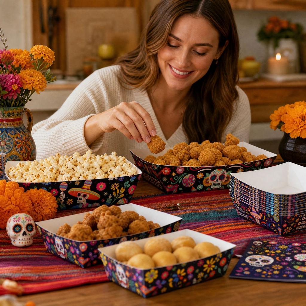 Party Cardboard Serving Tray for Baked Goods, Desserts and