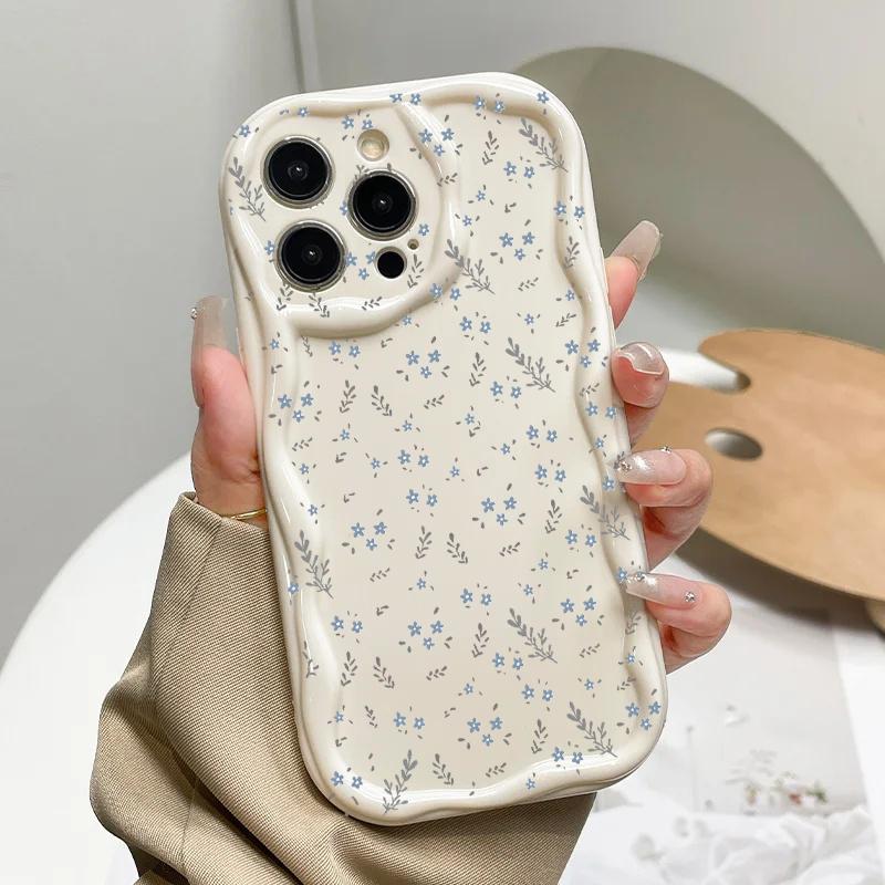Phone Case For OPPO Reno 15 15F 14F 12F 11F 13F 13 14 12 11 A6 A5 Pro A79 A60 Realme C53 C55 C65 C63 C67 C75 Small Flowers Cover