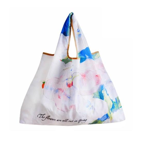 

Shopping Bag Reusable Foldable Polyester Tote with Reinforced Stitching Compact Storage Bag for Fruits Vegetables H