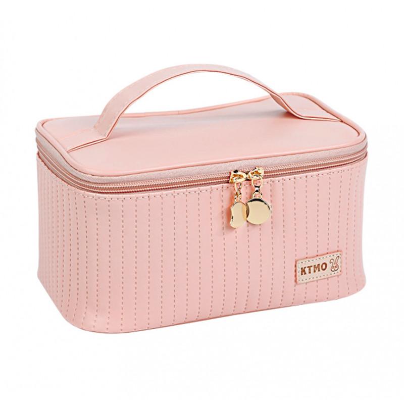 

Стьобаний розширюваний косметичний кейс ECARLA кольору Dusty Pink
