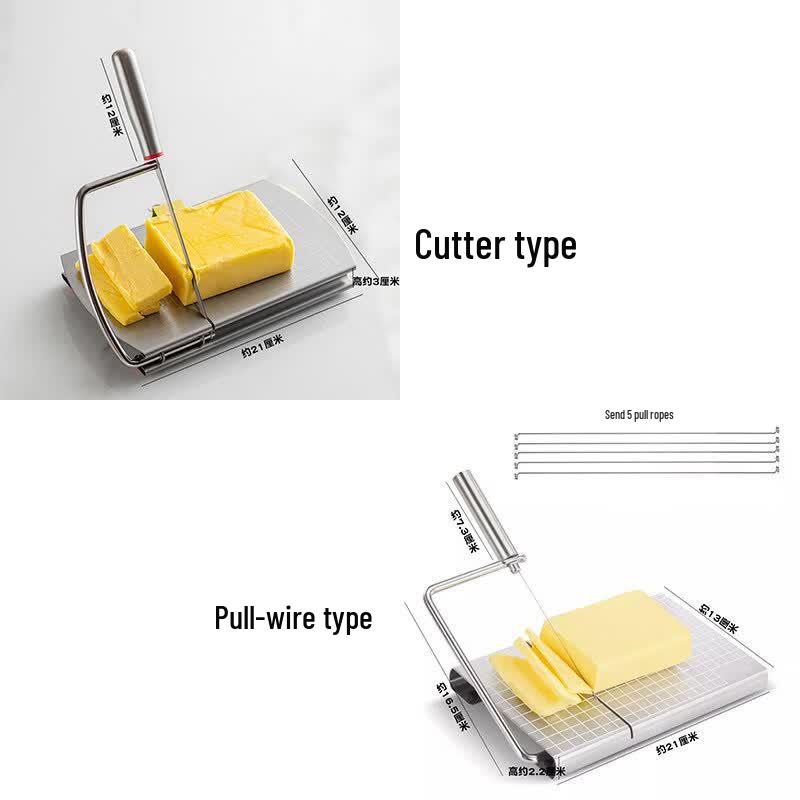 Stainless Steel Cheese & Butter Slicer with Knife & Wire Cutters