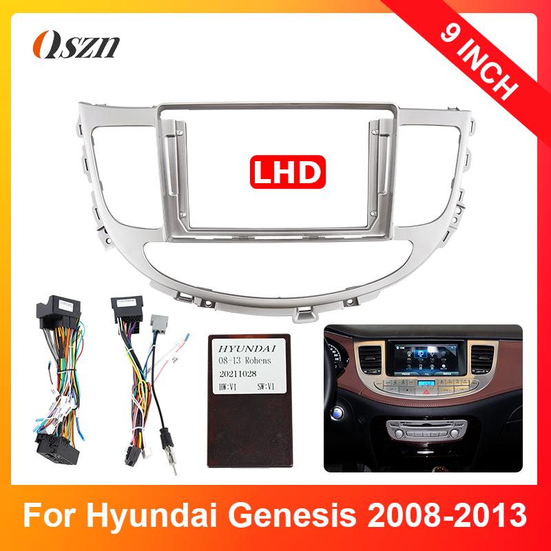 Car GPS Navigation For HYUNDAI 2008-2013 GENESIS Stereo Radio Fascias Panel Screen LHD Frame Fit Dash Trim Kits